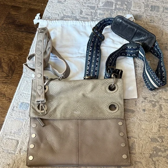 Hammitt Taupe/Beige Crossbody w/storage bag, authentic card, & 2 straps - Picture 2 of 10